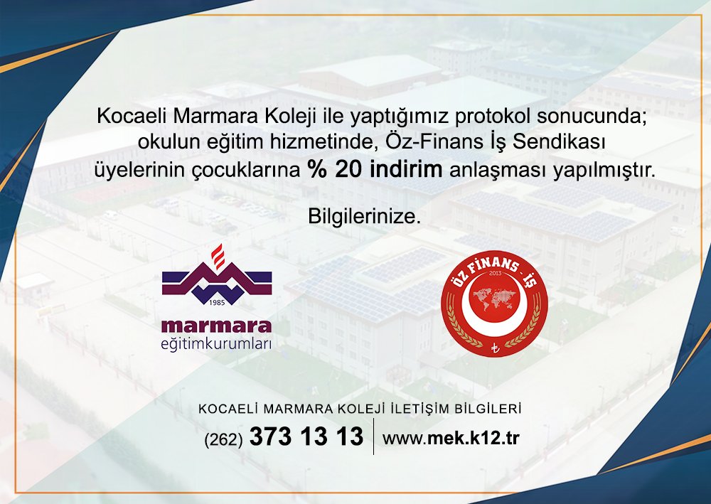 MARMARA KOLEJİNDEN YÜZDE 20 İNDİRİM !