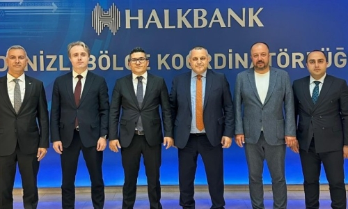 AKÜLKÜ, DENİZLİ HALKBANK BÖLGE KOORDİNATÖRÜ KARABAY'I ZİYARET ETTİ, HALKBANK GRUP BAŞKANI BEKDUR İLE BİRARAYA GELDİ